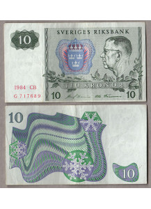 SVEZIA 10 Kronor 1984 Circolata